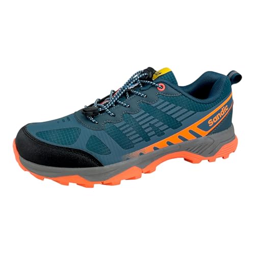 Dvina Sneaker Trekkingschuhe Outdoor Schuhe Freizeit Schnürer Wanderschuhe SD6337 3.Blau/Orange 38 von Dvina