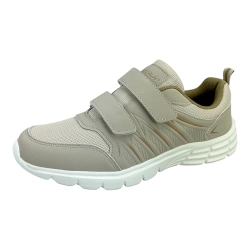 Herren Damen Sportschuhe Turnschuhe Laufschuhe Freizeit Schuhe Klettverschluss 8652 Beige 38 von Dvina