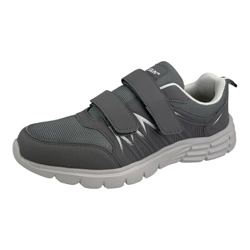 Herren Damen Sportschuhe Turnschuhe Laufschuhe Freizeit Schuhe Klettverschluss 8652 Dunkelgrau 41 von Dvina
