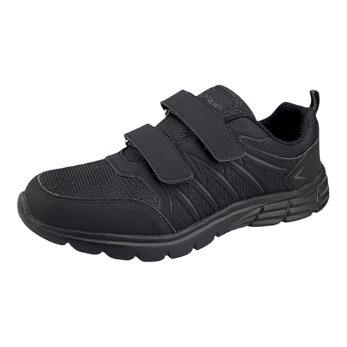 Herren Damen Sportschuhe Turnschuhe Laufschuhe Freizeit Schuhe Klettverschluss 8652 Schwarz 42 von Dvina