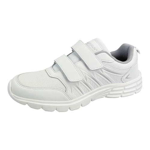 Herren Damen Sportschuhe Turnschuhe Laufschuhe Freizeit Schuhe Klettverschluss 8652 Weiß 43 von Dvina