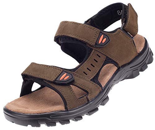 Herren Sandale Leder Outdoorsandalen Trekkingsandalen Sommer Freizeitschuhe 6461 Braun EU 42 Herren Sandale Leder Outdoorsandalen Trekkingsandalen Sommer Freizeitschuhe 6461 Braun EU 42 von Dvina