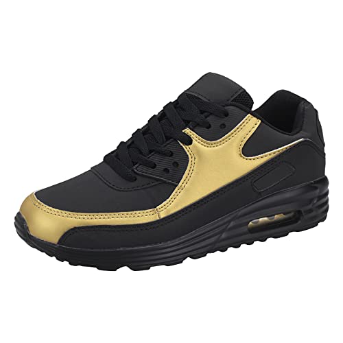 Sportschuhe Sneaker Turnschuhe Dämpfung Laufschuhe Runner Outdoor Sport Fitnessstudio Workout Joggen Training schwarz golden EU 41 von Dvina