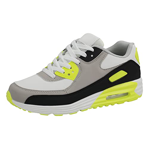 Sportschuhe Sneaker Turnschuhe Dämpfung Laufschuhe Runner Outdoor Sport Fitnessstudio Workout Joggen Training weiß grau grün EU 43 von Dvina