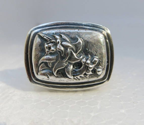 010 Sterling Silber Krieger Löwe Ring Mit Paleo Hebräisch 010 Sterling Silber Krieger Löwe Ring Mit Paleo Hebräisch von DvoraJewelry