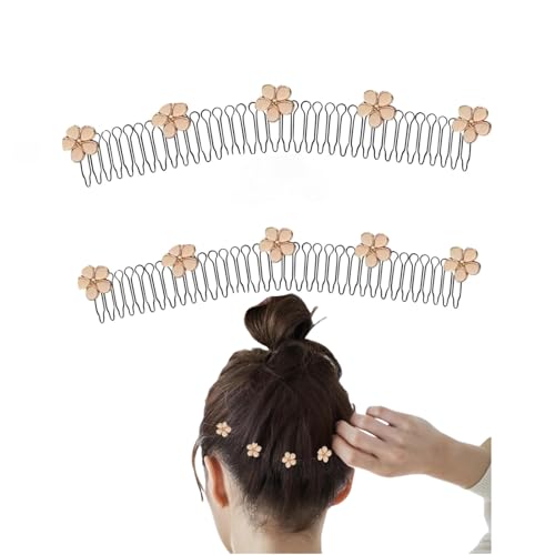 2 Stück U-förmige Haarveredelungskamm und Styling-Werkzeuge – dehnbare unsichtbare Haarspangen, Haarnadeln, Haarschmuck für Mädchen und Frauen von Dwang