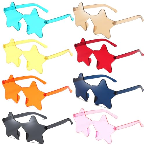 Dwenarry Party Stern Brille Bunte Sternförmige Sonnenbrille Set Für Herren Damen Farbige Partybrille in Sternen Karneval Pentagramm Sternbrille 8 Farbe Dwenarry Party Stern Brille Bunte Sternförmige Sonnenbrille Set Für Herren Damen Farbige Partybrille in Sternen Karneval Pentagramm Sternbrille 8 Farbe von Dwenarry