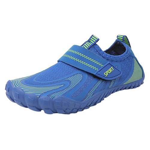 Badesocken Kinder, Wasserdicht Leicht Protective Surfschuhe Strandschuhe Sommer mit Klettverschluss Bequem Anti-Rutsch Aquaschuhe Wasserschuhe Gummisohlen Weit Outdoor Badeschuhe Schwimmschuhe von Dwevkeful