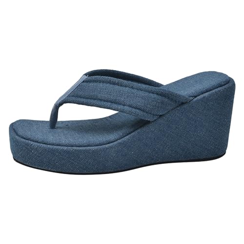 Dwevkeful Damen Pantoletten Sommer mit Sohle Rutschfest Flip Flops Badelatschen Leicht Und Luftig Bequeme Arch Support Bequem Sandalen Zehentrenner mit Orthopädie Strand Offen Pantoletten Hausschuhe von Dwevkeful