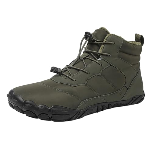 Dwevkeful Freizeitschuhe Herren Sneaker Leder, Laufschuhe Herren rutschfest Atmungsaktive Sportschuhe Joggingschuhe Warm Dämpfung Winterschuhe Turnschuhe Outdoor Gefüttert Freizeitschuhe Laufschuhe von Dwevkeful