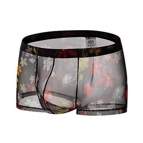 Dwevkeful Herren Strings Tanga Shorts Sexy Durchsichtig Hosenträger Unterwäsche Erotische Netz Erotisch Suspensorium Unterhosen für Mann Unterwäsche Gay Spitzen-Slip Nähte Boxershorts,lj-3$Schwarz,M von Dwevkeful