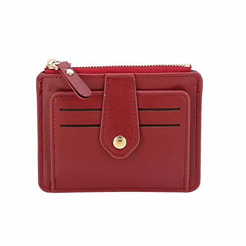 Dwevkeful Mini Geldbörse Damen Fashion ID Short Wallet Solid Color Open Purse Card Slots Führerschein Cover Clutch Bag Wallet Klein Brieftasche Schlanke Geldbörsen von Dwevkeful