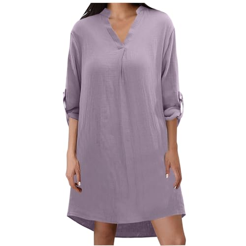 Dwevkeful Musselin Kleid Damen Sommer Musselin Bluse Strandkleid Luftig Midi Sommerkleid Leicht Longbluse V-Ausschnitt Halbarm Hemdkleid Elegant Tunika Locker Sommerbluse Freizeitkleid Dwevkeful Musselin Kleid Damen Sommer Musselin Bluse Strandkleid Luftig Midi Sommerkleid Leicht Longbluse V-Ausschnitt Halbarm Hemdkleid Elegant Tunika Locker Sommerbluse Freizeitkleid von Dwevkeful