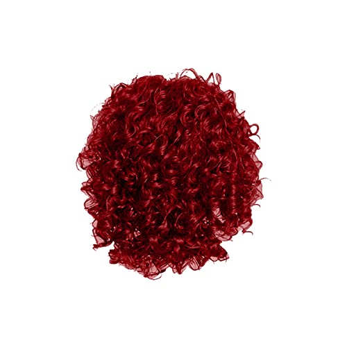 Hippie Kostüm Satz Damen Kurze Lockig Perücke Heat Resistant Synthetic Disco Wig Hippie Retro Theme Lockenkopf für Fasching Kostüm Halloween Party von Dwevkeful