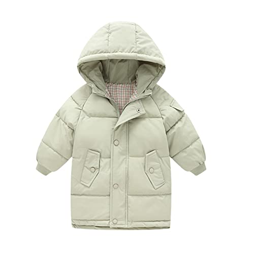 Steppjacke Kleinkind Kinder Kleine Mädchen Winter Solide Mäntel Winddichte Winterjacke Mittlere Länge Warme Jacken Daunenmantel Baumwolle Kapuzenwatte Winterjacke Kinder Mädchen von Dwevkeful