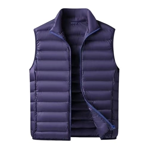 Steppweste Damen Lang Oversize, Daunenweste Damen Winter Sportlich Reißverschluss Winterweste Pufferweste Ärmellose Lederweste Daunenweste Gefüttert Warm Softshellweste Steppweste von Dwevkeful