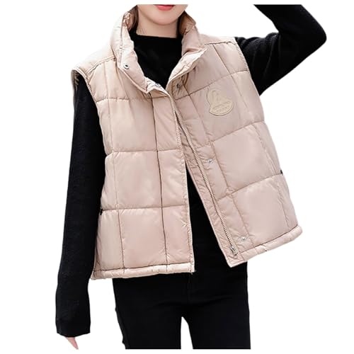 Steppweste Damen Leicht Lang, Steppweste Damen Winter Steppweste Pufferweste Ärmellose Sportlich Reißverschluss Gefüttert Daunenweste Lederweste Warm Winterweste Softshellweste von Dwevkeful