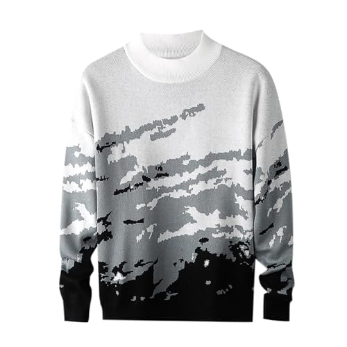 pullover & strickjacken für herren, Sweatshirt Herren Slim fit Elegant Freizeit Langarmshirt Strickpullover Langarm Klassische Winter Einfarbig Sweatshirt mit Rundhals Warm Leicht Pullover Pulli von Dwevkeful