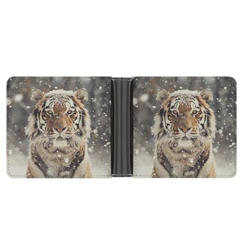 Dwrepo Herren-Ledergeldbörse Bifold Wallet für Männer A Mighty Tiger Slim Wallet mit mehreren Karten Klassischer Passcase Herren Kartenhalter, schwarz, Einheitsgröße, klassisch, schwarz, von Dwrepo