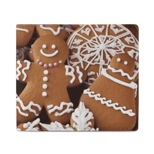 Dwrepo Lebkuchen-Geldbörsen für Damen und Herren, Leder, kleine Kreditkartenbörse, schmale Geldbörse, Bifold Wallet, Kartenhalter, Geldbörse, weiß, Einheitsgröße, lässig, weiß, Einheitsgröße, lässig, von Dwrepo