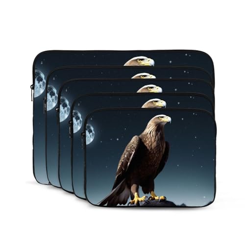 Laptoptasche mit Adler unter den Sternen, 13 Zoll (33 cm), tragbar, stoßfest, modisch, für Damen und Herren, Laptop-Aktentasche von Dwrepo