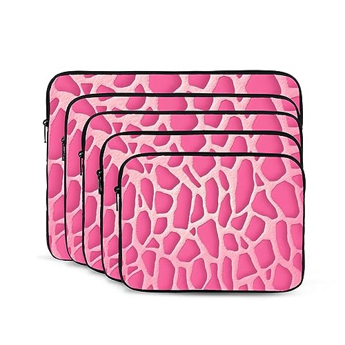 Laptoptasche mit Giraffen-Textur, 43,2 cm (17 Zoll), tragbar, stoßfest, modische Laptoptasche für Damen und Herren, Laptop-Aktentasche von Dwrepo