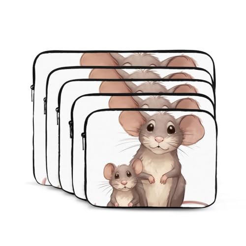 Laptoptasche mit Rattenmotiv, 15 Zoll (38,1 cm), tragbar, stoßfest, modisch, für Damen und Herren, Laptop-Aktentasche von Dwrepo