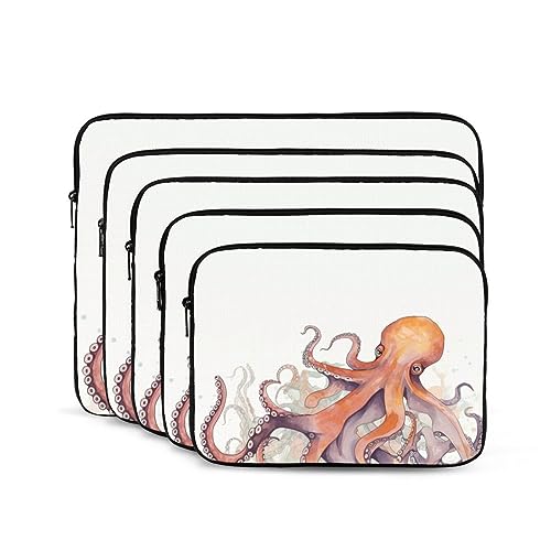 Octopus Tentakel-Laptop-Tasche, 25,4 cm (10 Zoll), tragbare Laptophülle, stoßfest, modische Laptoptasche für Damen und Herren, Laptop-Aktentasche von Dwrepo