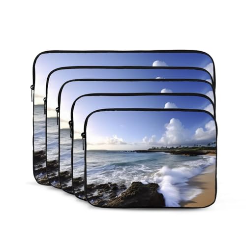 Puerto Rico – Strand-Laptoptasche, 13 Zoll (33 cm), tragbare Laptophülle, stoßfest, modische Laptoptasche für Damen und Herren, Laptop-Aktentasche von Dwrepo