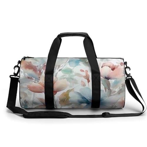 Reisetasche, Motiv: Blumen, Wochenendtasche für Damen, großes Fassungsvermögen, faltbar, Handgepäck, leicht, Sport, Turnbeutel für Reisen/Geschenk, weiß, 45 cm/22,9 cm/22,9 cm/22,9 cm/22,9 cm, weiß, Reisetasche, Motiv: Blumen, Wochenendtasche für Damen, großes Fassungsvermögen, faltbar, Handgepäck, leicht, Sport, Turnbeutel für Reisen/Geschenk, weiß, 45 cm/22,9 cm/22,9 cm/22,9 cm/22,9 cm, weiß, von Dwrepo