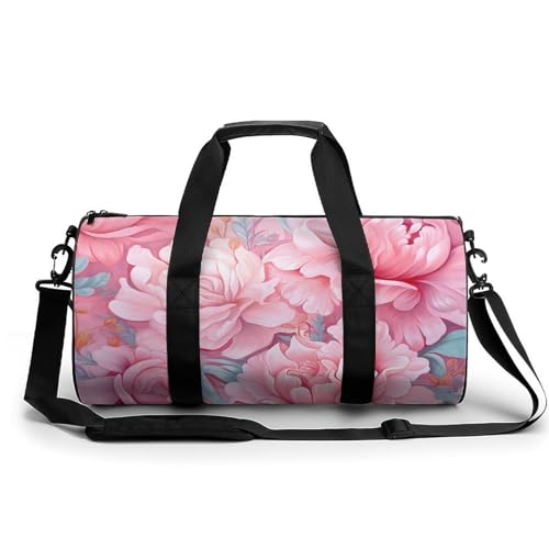 Reisetasche, Motiv: Pfirsichblumen, Wochenendtasche für Damen, großes Fassungsvermögen, faltbar, Handgepäcktasche, leicht, Sport, Turnbeutel für Reisen/Geschenk, weiß, 45 cm/22,9 cm/22,9 cm/22,9 cm, Reisetasche, Motiv: Pfirsichblumen, Wochenendtasche für Damen, großes Fassungsvermögen, faltbar, Handgepäcktasche, leicht, Sport, Turnbeutel für Reisen/Geschenk, weiß, 45 cm/22,9 cm/22,9 cm/22,9 cm, von Dwrepo