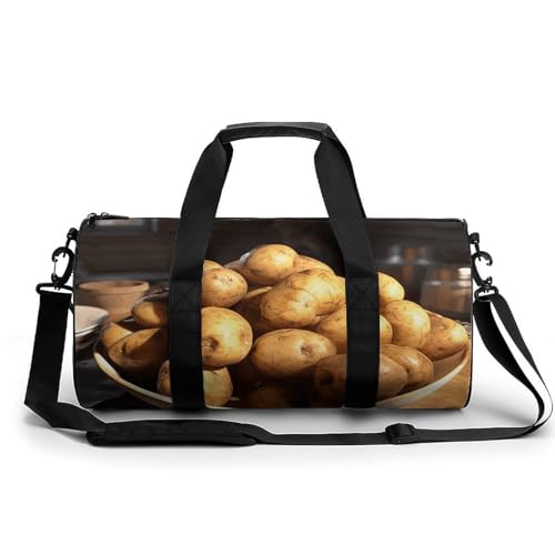 Reisetasche, einige getrocknete Kartoffeln, Wochenendtaschen für Frauen, große Kapazität, Reisetasche, faltbar, leicht, Sport, Turnbeutel für Reisen/Geschenk, weiß, 45 cm/22,9 cm/22,9 cm/22,9 cm, Reisetasche, einige getrocknete Kartoffeln, Wochenendtaschen für Frauen, große Kapazität, Reisetasche, faltbar, leicht, Sport, Turnbeutel für Reisen/Geschenk, weiß, 45 cm/22,9 cm/22,9 cm/22,9 cm, von Dwrepo