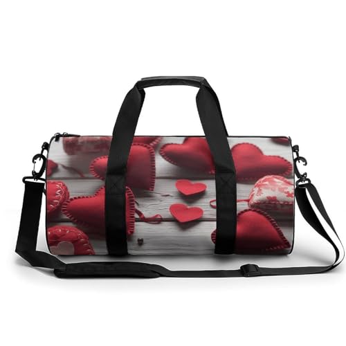 Reisetasche, handgefertigt, Herzen, Wochenendtasche für Damen, großes Fassungsvermögen, faltbar, Handgepäcktasche, leicht, Sport, Turnbeutel für Reisen/Geschenk, weiß, 45 cm/22,9 cm/22,9 cm/22,9 cm, Reisetasche, handgefertigt, Herzen, Wochenendtasche für Damen, großes Fassungsvermögen, faltbar, Handgepäcktasche, leicht, Sport, Turnbeutel für Reisen/Geschenk, weiß, 45 cm/22,9 cm/22,9 cm/22,9 cm, von Dwrepo