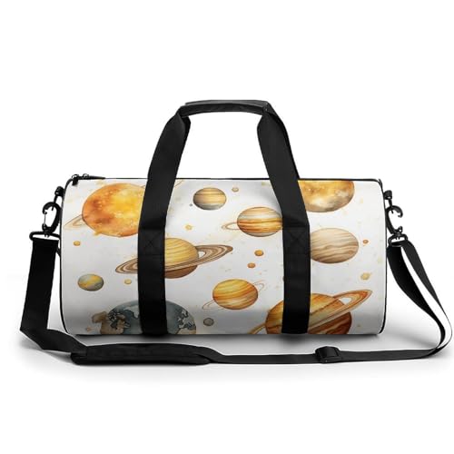 Reisetasche, hellgelb, Sterne, Wochenendtasche für Damen, große Kapazität, Reisetasche, faltbar, Handgepäcktasche, leicht, Sport, Turnbeutel für Reisen/Geschenk, weiß, 45 cm/22,9 cm/22,9 cm/22,9 cm, Reisetasche, hellgelb, Sterne, Wochenendtasche für Damen, große Kapazität, Reisetasche, faltbar, Handgepäcktasche, leicht, Sport, Turnbeutel für Reisen/Geschenk, weiß, 45 cm/22,9 cm/22,9 cm/22,9 cm, von Dwrepo
