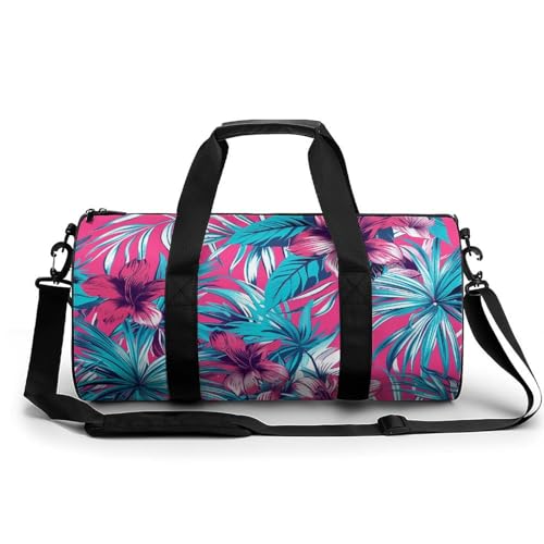 Reisetasche mit Dschungel-Blumenmuster, Wochenendtasche für Damen, großes Fassungsvermögen, faltbar, Handgepäcktasche, leicht, Sport, Turnbeutel für Reisen/Geschenk, weiß, 45 cm/22,9 cm/22,9 cm/22,9 Reisetasche mit Dschungel-Blumenmuster, Wochenendtasche für Damen, großes Fassungsvermögen, faltbar, Handgepäcktasche, leicht, Sport, Turnbeutel für Reisen/Geschenk, weiß, 45 cm/22,9 cm/22,9 cm/22,9 von Dwrepo