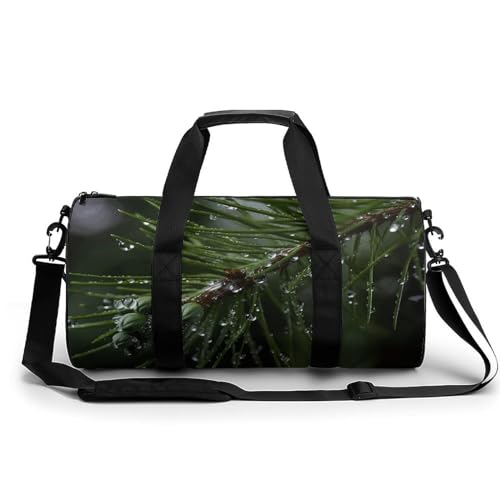 Reisetasche mit Wasser auf Tannenzweigen, Wochenendtasche für Frauen, große Kapazität, Reisetasche, faltbar, Handgepäcktasche, leicht, Sport, Turnbeutel für Reisen/Geschenk, weiß, 45 cm/22,9 cm/22,9 Reisetasche mit Wasser auf Tannenzweigen, Wochenendtasche für Frauen, große Kapazität, Reisetasche, faltbar, Handgepäcktasche, leicht, Sport, Turnbeutel für Reisen/Geschenk, weiß, 45 cm/22,9 cm/22,9 von Dwrepo