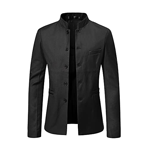 Herren-Blazer Sale Clearance,Herren Chinesische Tunika AnzüGe Mandarinenkragen Formelle Jacke Slim Fit Front Knopf Blazer Traditionelle Uniform BräUtigam Kleid Leicht, GefüTtert, Business-MäNtel Herren-Blazer Sale Clearance,Herren Chinesische Tunika AnzüGe Mandarinenkragen Formelle Jacke Slim Fit Front Knopf Blazer Traditionelle Uniform BräUtigam Kleid Leicht, GefüTtert, Business-MäNtel von DxanDn