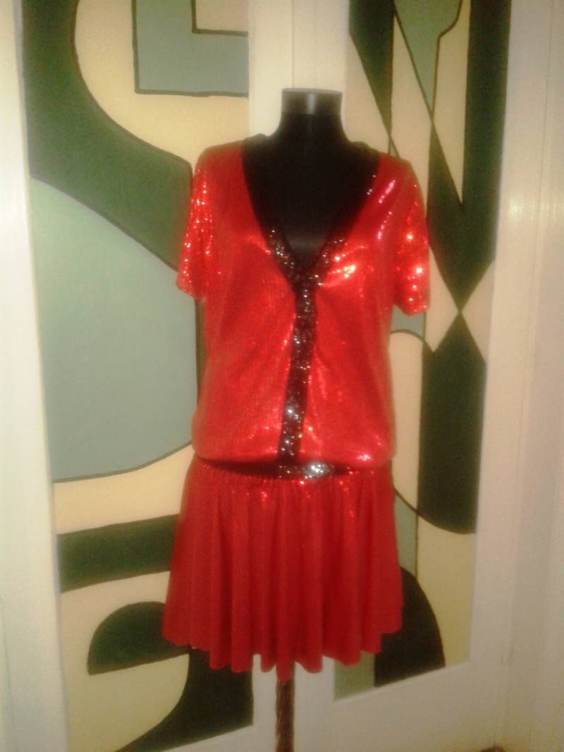 Pailletten Kleid Flapper Rot Plus Größe Vintage Brautjungfer Prom Pailletten Kleid Flapper Rot Plus Größe Vintage Brautjungfer Prom von DyStyle