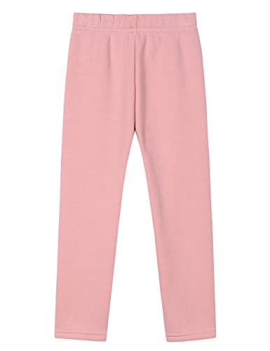 Mädchen Leggings Gefüttert Herbst Winter Stretch Leggins Dick Hosen für Kinder Pink 116 von Dybker