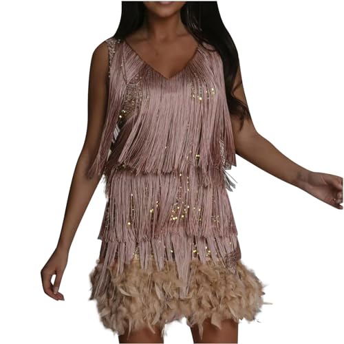 1920er Fransenkleid mit Träger Sexy Schulterfrei Partykleid Elegant Einfarbige Lateinisches Tanzkleid ärmellos Quadratischer Kragen Quastenkleid Knielang Cocktailkleid Wickelkleider 1920er Fransenkleid mit Träger Sexy Schulterfrei Partykleid Elegant Einfarbige Lateinisches Tanzkleid ärmellos Quadratischer Kragen Quastenkleid Knielang Cocktailkleid Wickelkleider von Dyhxuan