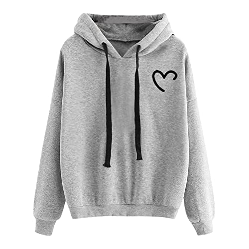 Hoodie Damen Kapuzenpullover für Damen Print Langarm Kapuzenpullover mit Kapuze Casual Sweatshirt Loose Fit Sweatshirt Damen Fitness Sport Hoodie Für Damen Oversize Pullover Oberteile von Dyhxuan