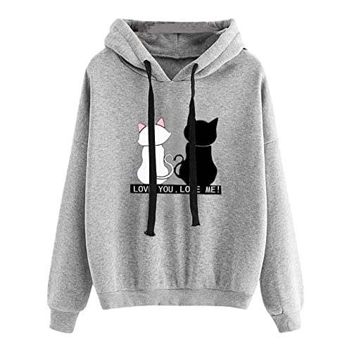 Hoodie Damen Kapuzenpullover für Damen Print Langarm Kapuzenpullover mit Kapuze Casual Sweatshirt Loose Fit Sweatshirt Damen Fitness Sport Hoodie Für Damen Oversize Pullover Outdoormantel von Dyhxuan