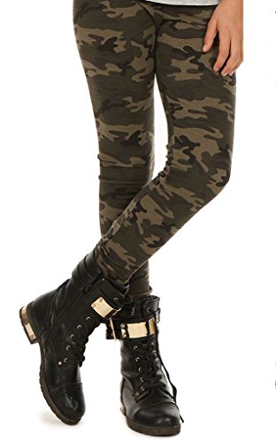 Dykmod Camouflage Mädchen Thermo Leggings Leggins Hose Militär Winter Herbst hk293 128 Khaki von Dykmod