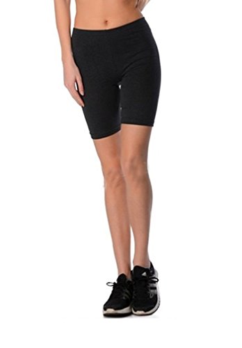 Dykmod Damen Kurze Leggings Shorts Sport Radlerhose mf21, Graphite, 38 (M) von Dykmod