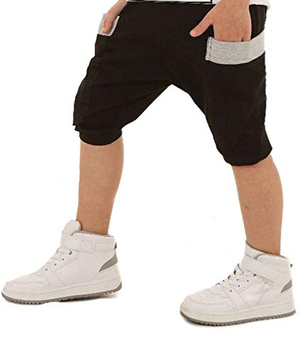 Dykmod Jungen Hose 3/4 Capri Sommer Baggy Shorts hk338 128-134 Schwarz von Dykmod