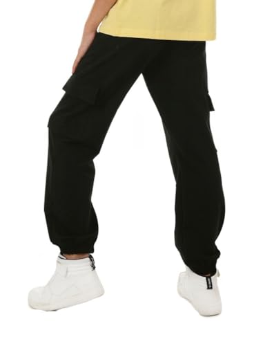 Dykmod Jungen Jogger Hose Cargohose Jogginghose Freizeithose hk426 146 Schwarz von Dykmod