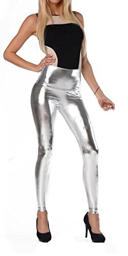 Dykmod Leggings Lang Silber, XXL - 44 von Dykmod