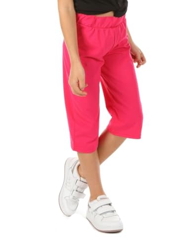 Dykmod Mädchen 3/4 Capri Culotte Hose Weites Bein Jogginghose Leicht Sommer hk432 158 Amarant von Dykmod