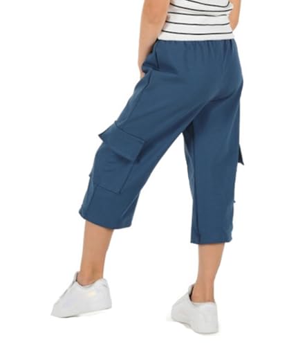 Dykmod Mädchen 3/4 Capri Culotte Kurze Hose Cargo Weites Bein Jogginghose Kinder Sommer hk438 134 Jeans von Dykmod