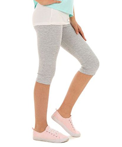 Dykmod Mädchen 3/4 Leggings Capri Caprihose fur Kinder hk330 128-134 Grau von Dykmod